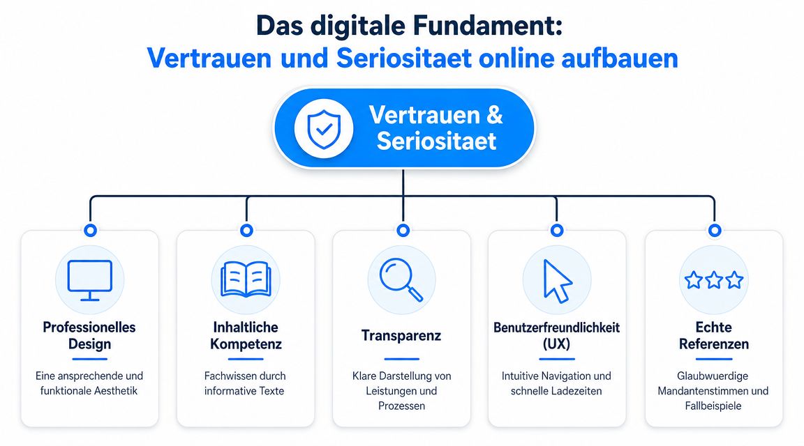 Das digitale Fundament Vertrauen und Seriosität online aufbauen