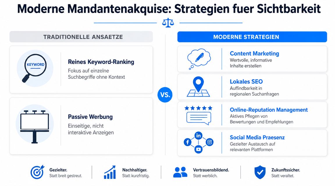 Moderne Mandantenakquise Strategien für Ihre Sichtbarkeit