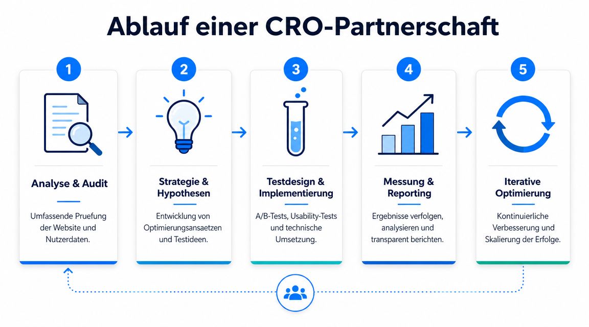 Der typische Ablauf einer professionellen CRO-Partnerschaft